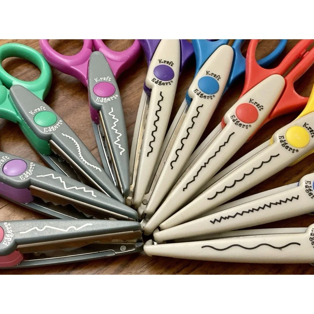 ✂️ Kraft Edgers Craft Scissors – Decorative Pattern Edge – Set of 10